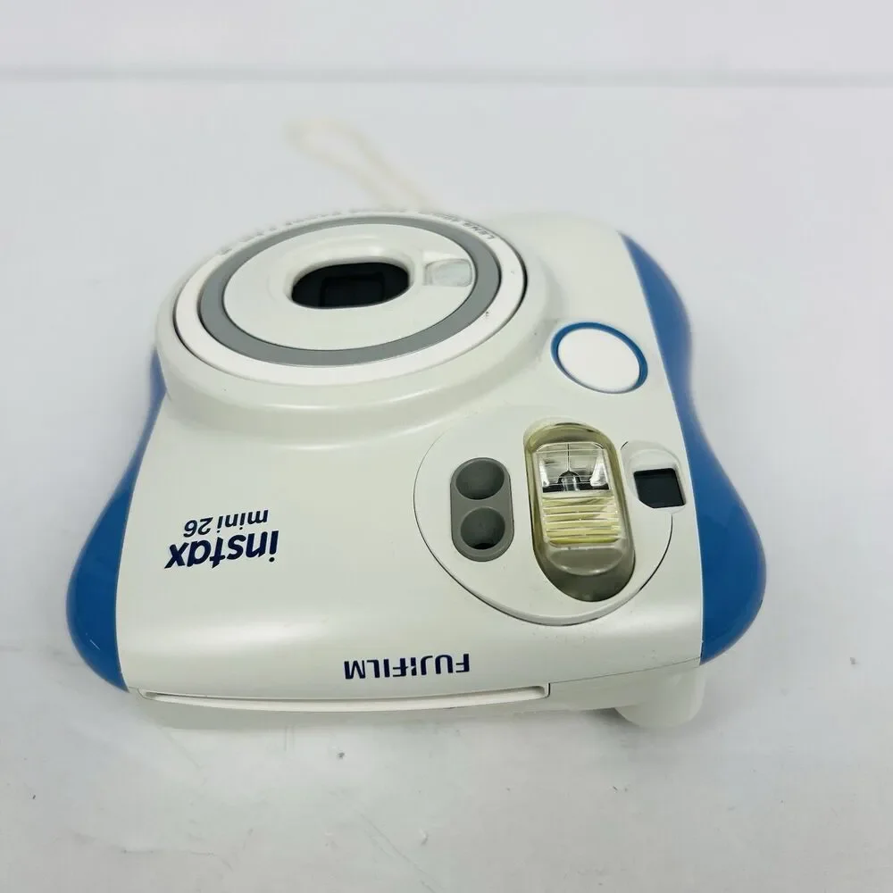 Fujifilm Instax Mini 26 Instant Film Camera White Point & Shoot W/ Batteries